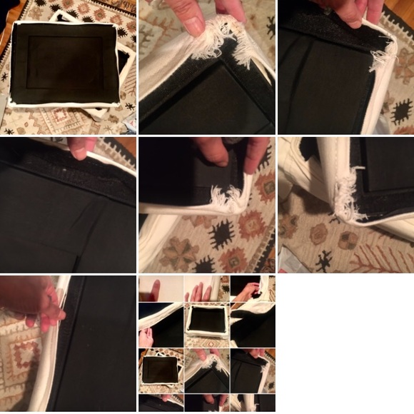 Pottery Barn Storage Ottoman Slipcover white denim - Picture 11 of 16